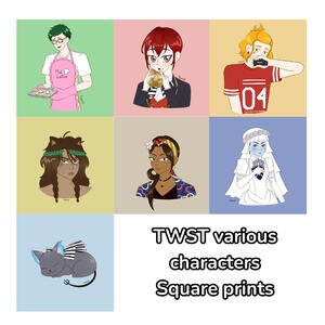 Twisted Wonderland various characters square prints