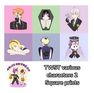 Twisted Wonderland various characters square prints